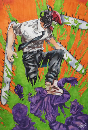 Chainsaw Man Drawing